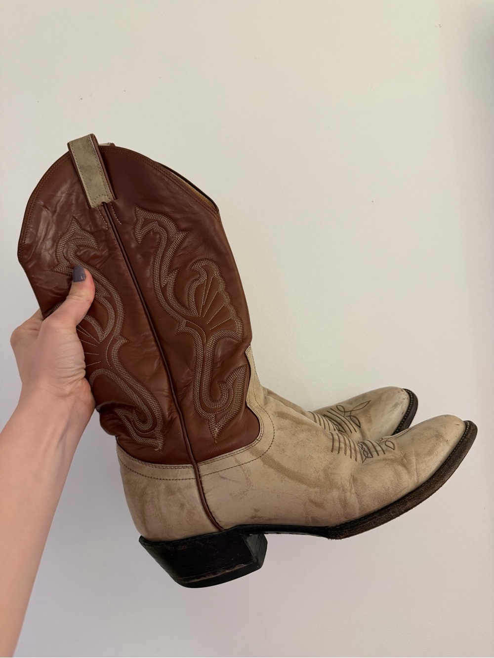 Vintage Sanders Leather Cowboy Boots 9D